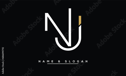 NJ,  JN,  N,  J  Abstract  Letters  Logo  Monogram photo