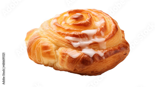 Delicious pastry isolated on transparent background, PNG image with background removed, Сreated with Generative Ai technology.