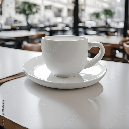 Blank Coffee Cup outside a Building