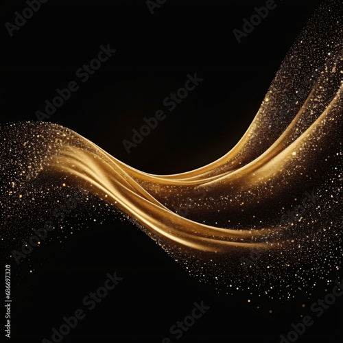 black and gold background, curve, line, luxury, photo