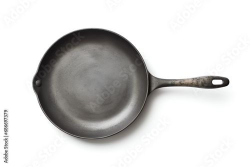 a black pan with a handle