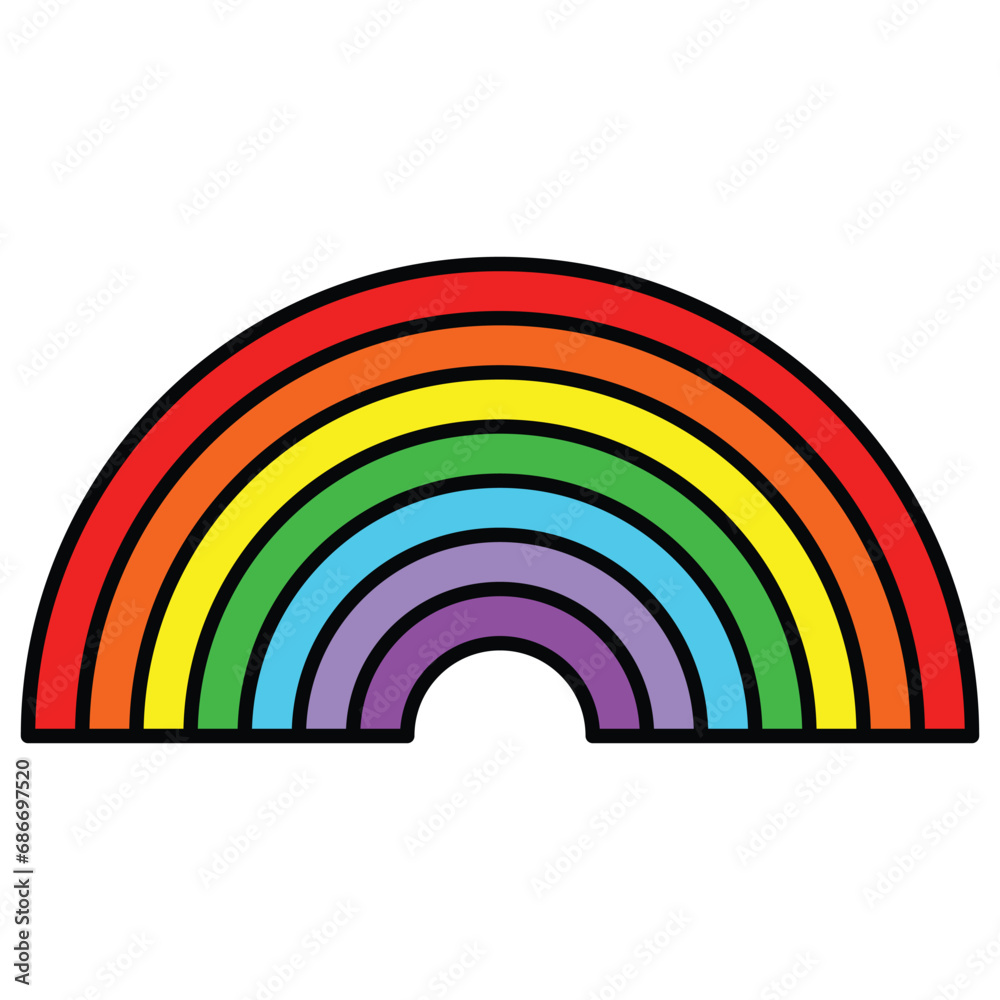 Obraz premium Rainbow icon design, illustration design