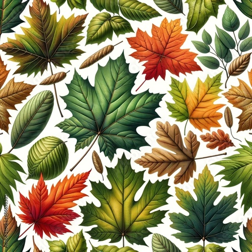 seamless pattern with leaves