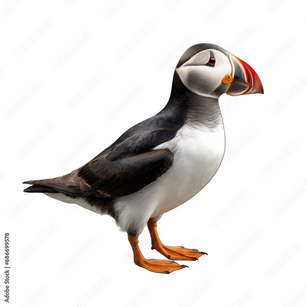 Naklejka premium Atlantic Puffin isolated on transparent background