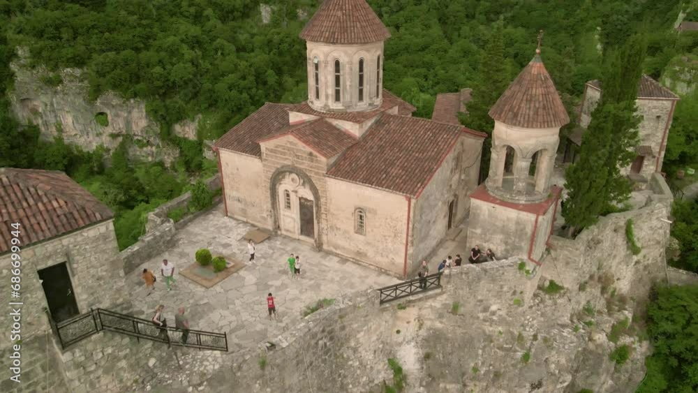 Ancient Motsameta Monastery from a bird's eye view, Kutaisi, Georgia Ancient Motsameta Monastery from a bird's eye view, Kutaisi, Georgia