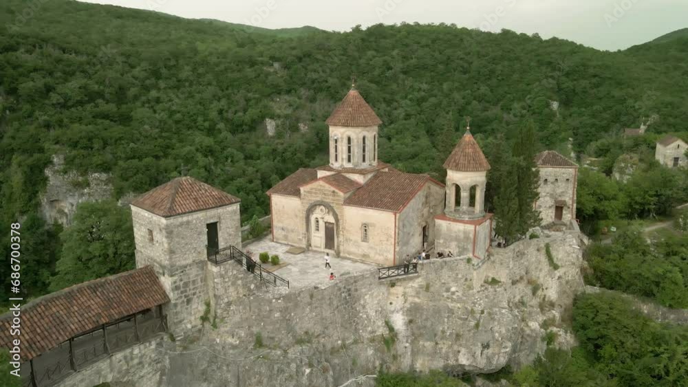 Ancient Motsameta Monastery from a bird's eye view, Kutaisi, Georgia Ancient Motsameta Monastery from a bird's eye view, Kutaisi, Georgia