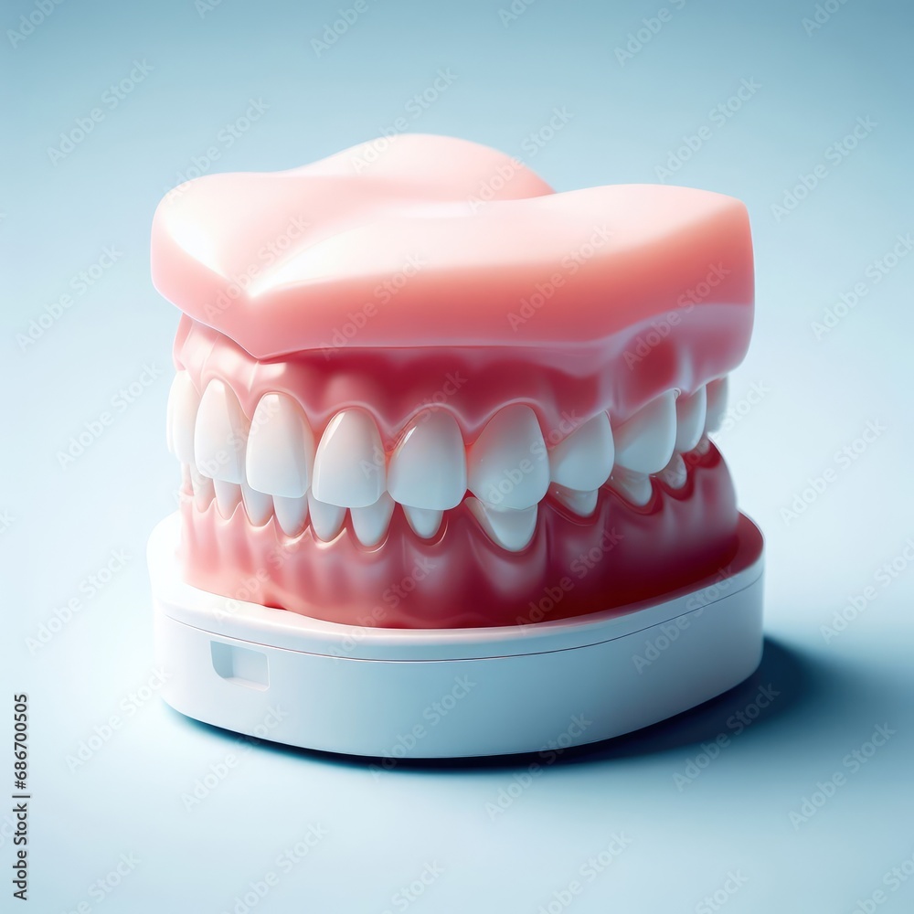 teeth and dental instruments on simple background teeth and dental instruments on simple background