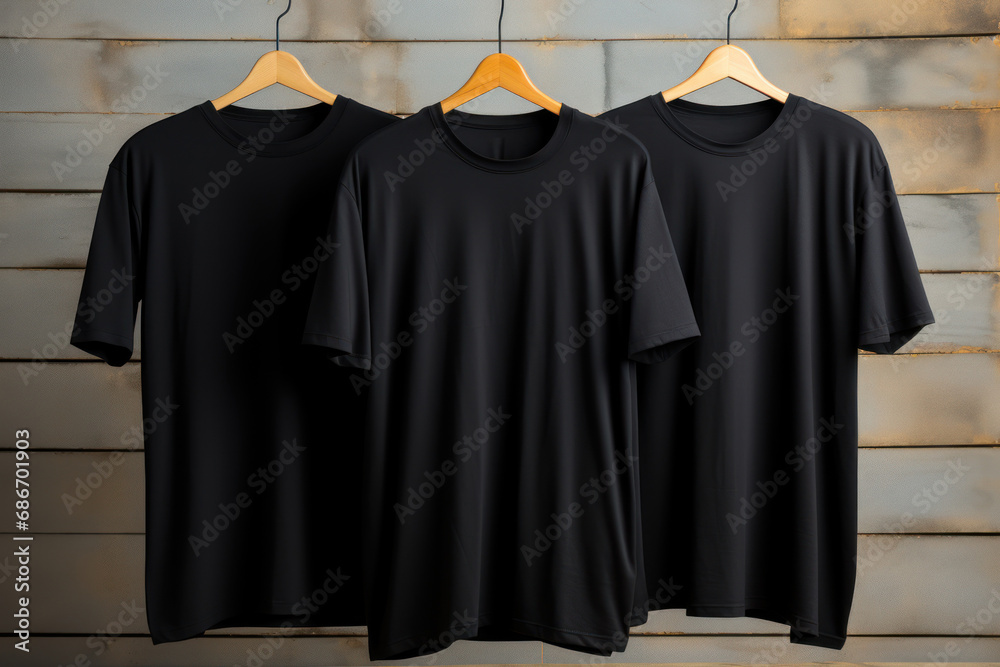 Men's classic T-shirt mockup, generative ai Men's classic T-shirt mockup, generative ai