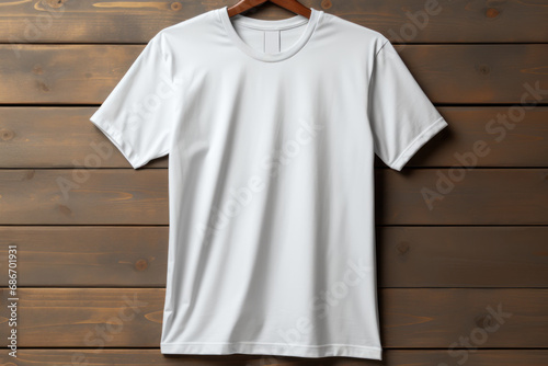 Men's classic T-shirt mockup, generative ai