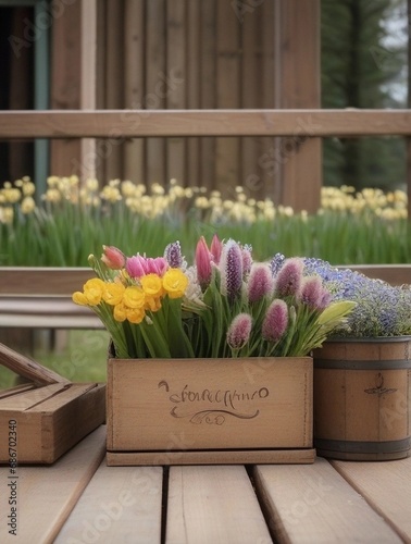 spring flower box painting