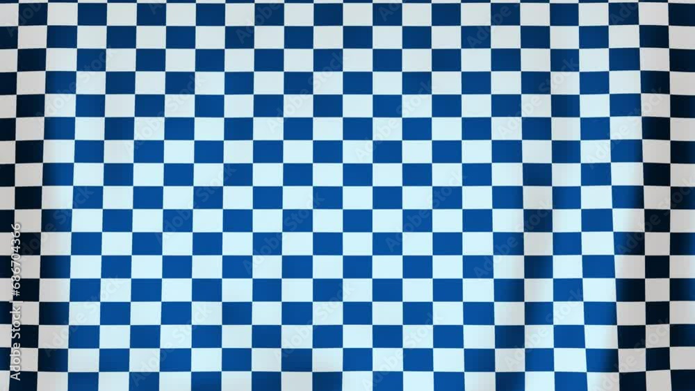Blue checkered cloth blown down on alpha channel Blue checkered cloth blown down on alpha channel