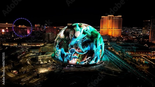 Canvas Print Las Vegas Sphere At Las Vegas In Nevada United States
