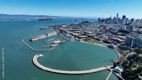 Bay Area At San Francisco In California United States. Highrise Building Architecture. Tourism Travel. Bay Area At San Francisco In California United States.  photo