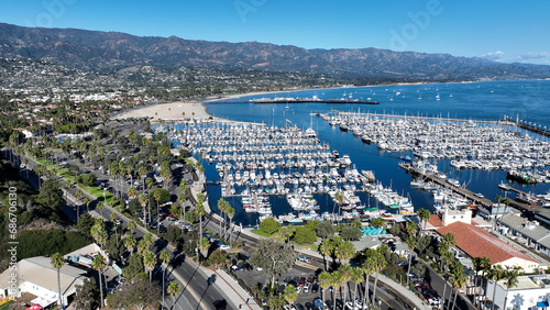 Marina Bay At Santa Barbara In California United States. Nature Tourist Travel. Vacations Destinations. Marina Bay At Santa Barbara In California United States.  photo