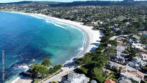 Fotografia Beach Scenery At Carmel In California United States