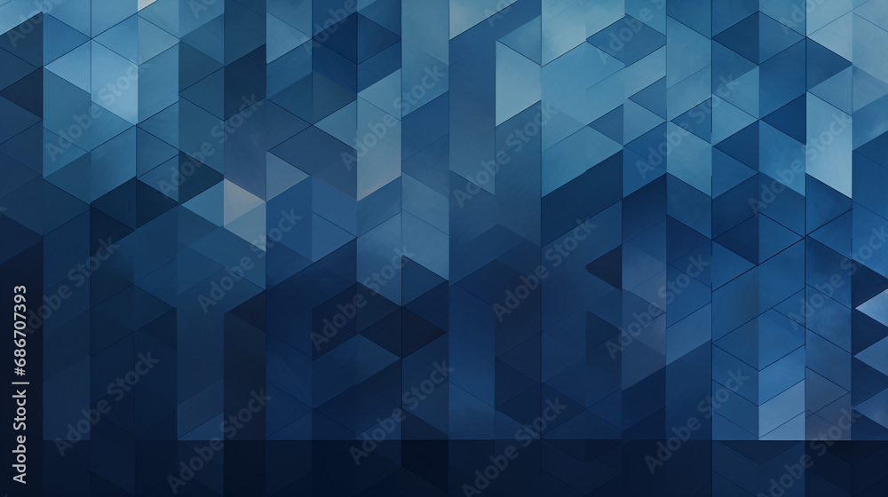 Monochromer Hintergrund aus geometrischen Formen, blau Monochromer Hintergrund aus geometrischen Formen, blau