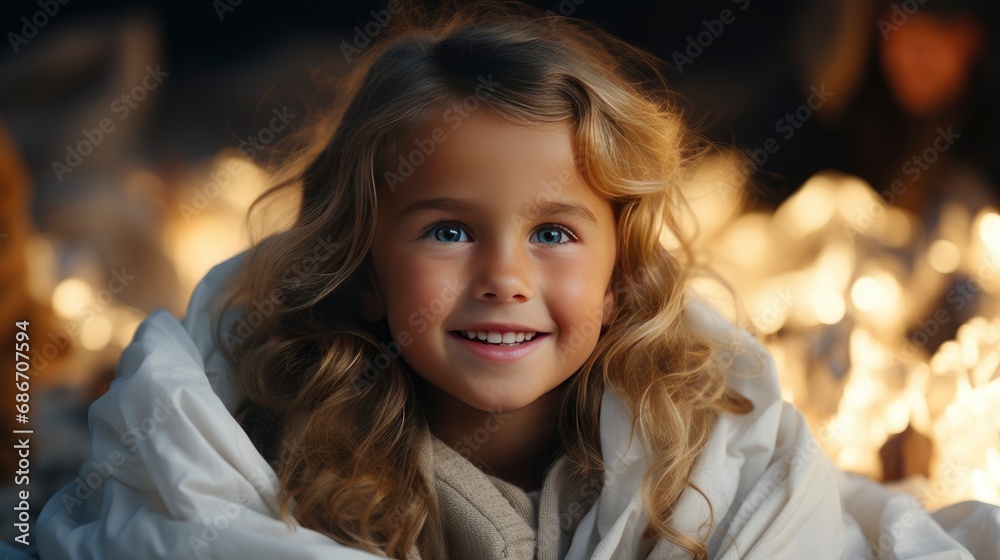 Cute Little Girl Pajama Hugging Her, Background HD For Designer Cute Little Girl Pajama Hugging Her, Background HD For Designer