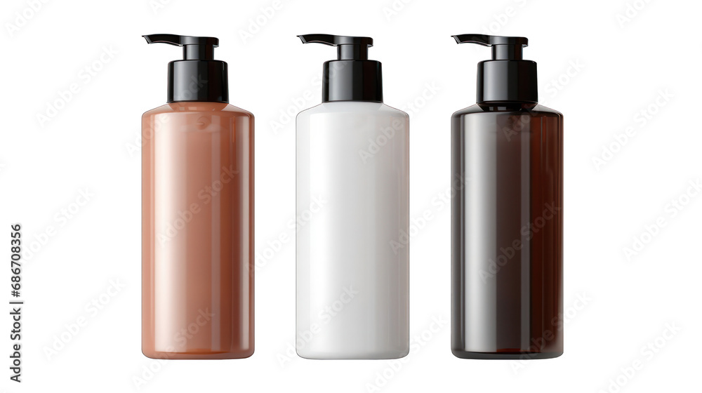 Set of Conditioner Bottles Isolated on Transparent or White Background, PNG Set of Conditioner Bottles Isolated on Transparent or White Background, PNG