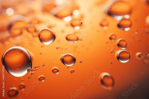 Captivating Underwater Scene with Dark Orange and Light White Tones  Featuring Popping Bubbles and a Warm Core  Nature Elegance in Motion