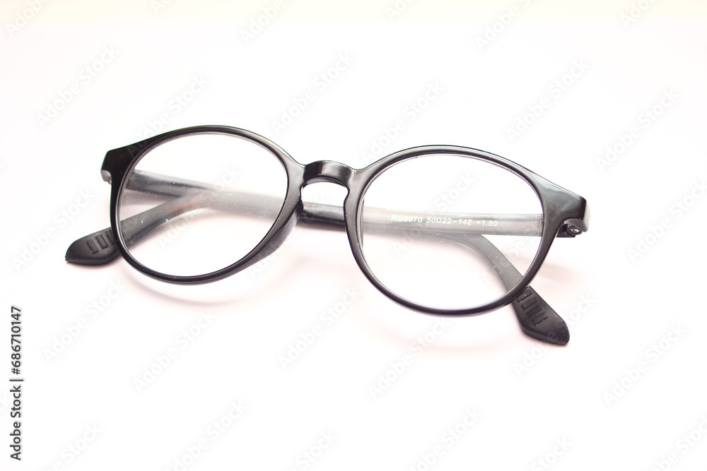 Glasses isolated on a white background. Eyeglass frame. Glasses isolated on a white background. Eyeglass frame.
