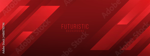 abstract red maroon geometric banner background with diagonal shape layers. vector illustration