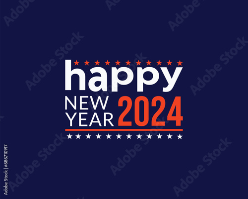 Happy new year 2024 design template