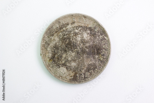 collector coin numismatics isolated antique metal wear antique h
