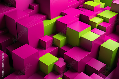 3d abstract shapes background illustration