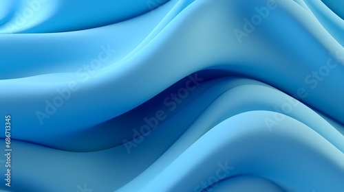 abstract blue background with smooth lines and waves, 3d render illustration