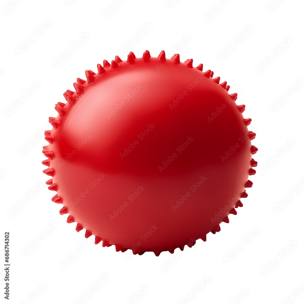 Dog red ball toy isolated on transparent background Dog red ball toy isolated on transparent background