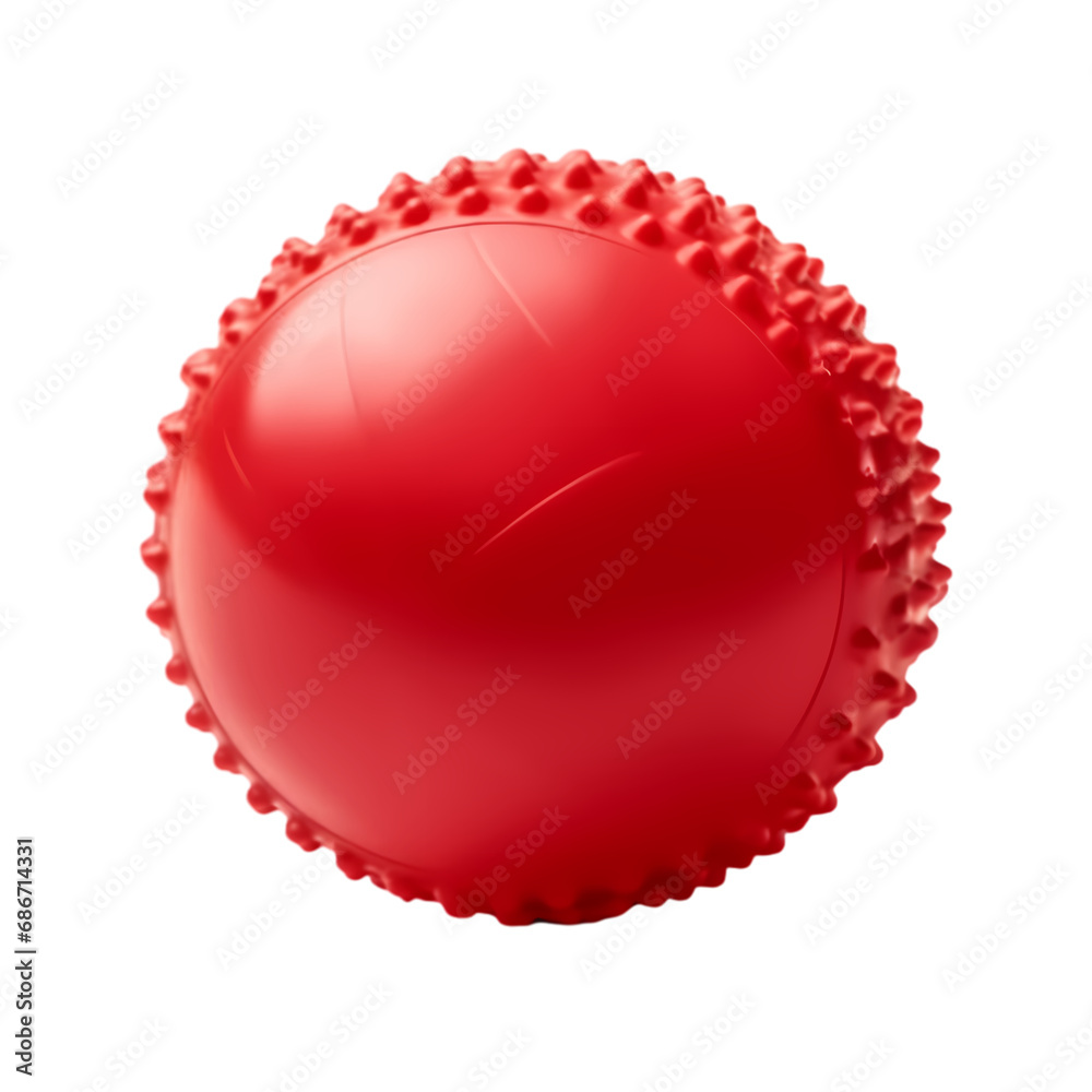 Dog red ball toy isolated on transparent background