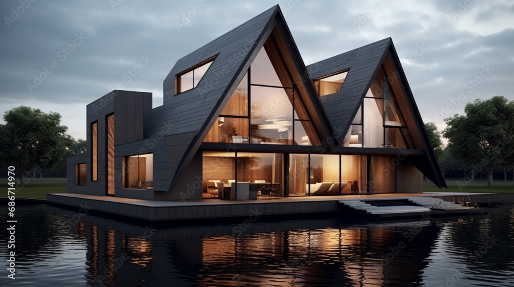 Modern Dutch design takes a poetic turn in this composition, where innovative structures and captivating lines create an architectural masterpiece