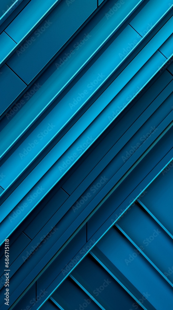 Obraz premium Blue backdrop with diagonal dashes, in the style of urban simplicity, teal shades, patterned created with Generative Ai