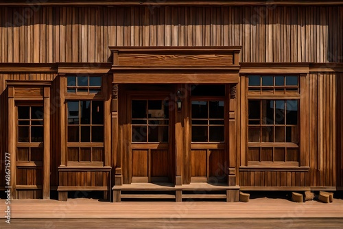 wildwest saloon general store , old wooden facade ,  farwest general store