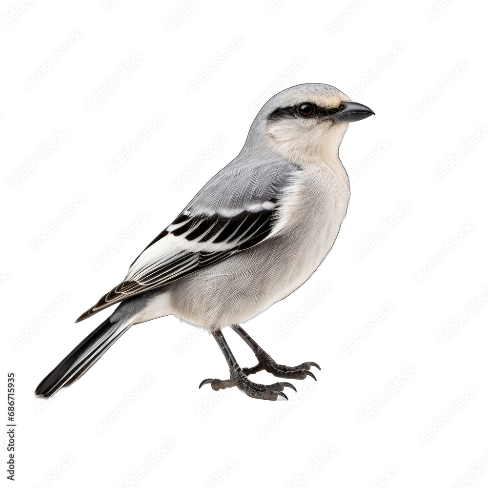 Obraz premium Northern Shrike isolated on transparent background