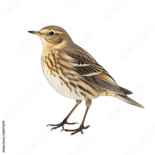 American Pipit isolated on transparent background