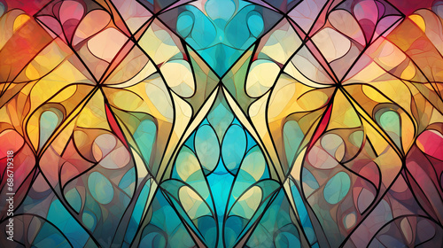 colorful stained glass background © Christopher