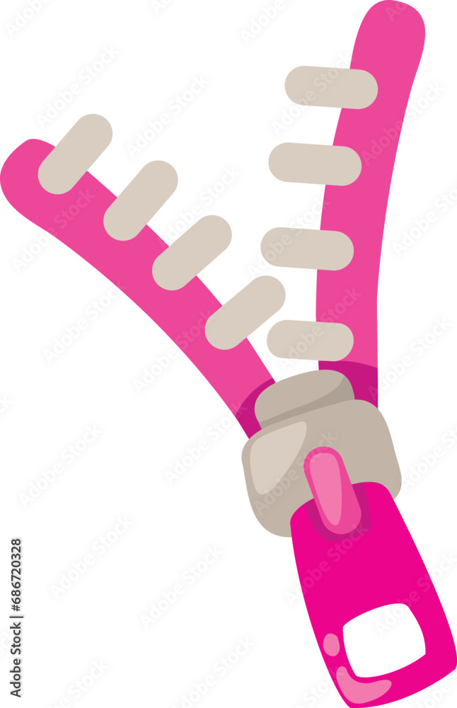 Fototapeta premium illustration of zipper white on background vector
