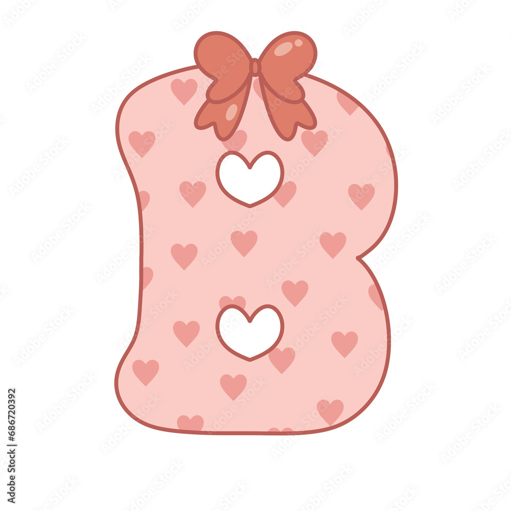 Letter B ribbon pink valentine alphabet heart love sweet vintage retro groovy . for birthday party ,baby shower ,event, promo, logo, banner, monogram and poster. Typeset design.
Letter B ribbon pink valentine alphabet heart love sweet vintage retro groovy . for birthday party ,baby shower ,event, promo, logo, banner, monogram and poster. Typeset design.