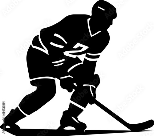 Hockey Player black vector