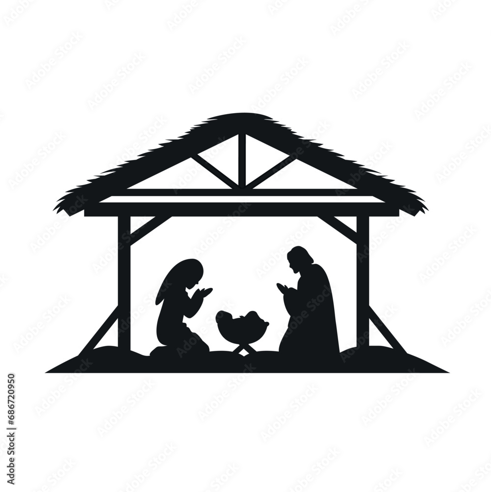 silhouette-nativity-scene-isolated-on-white-background-christmas