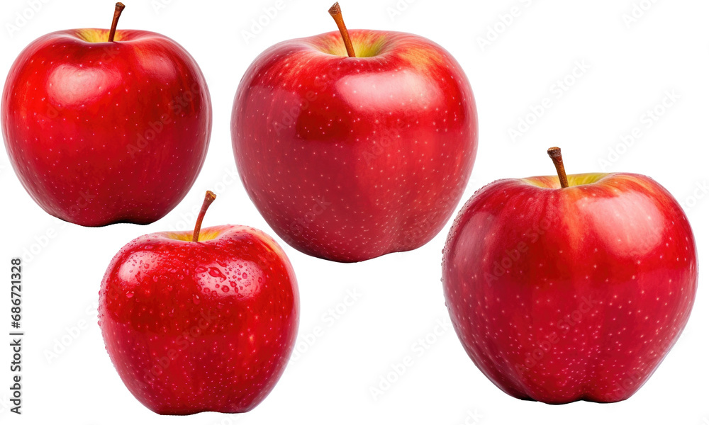 red apples isolated on transparent background red apples isolated on transparent background