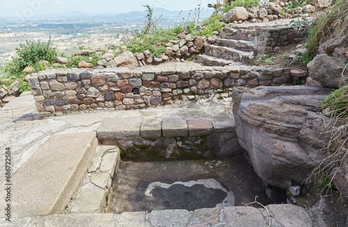 The former Aztec spa, garden and royal palace of Texcotzingo, located in Mexico State photo