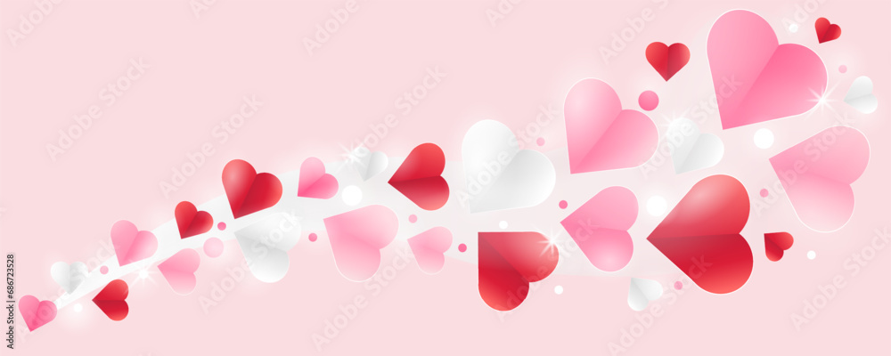 Banner advertising for Valentine's Day for website and print