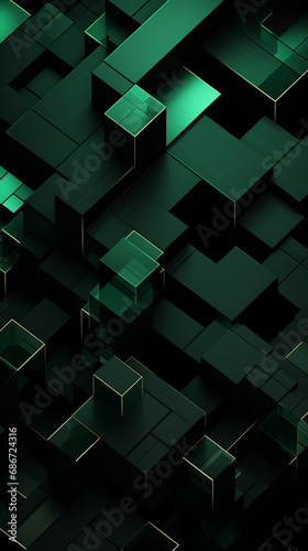 wallpaper for device, black with green accents, minimalist created with Generative Ai