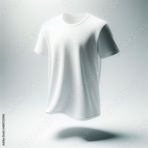 White t-shirt, ideal for mockup and placing personalized designs