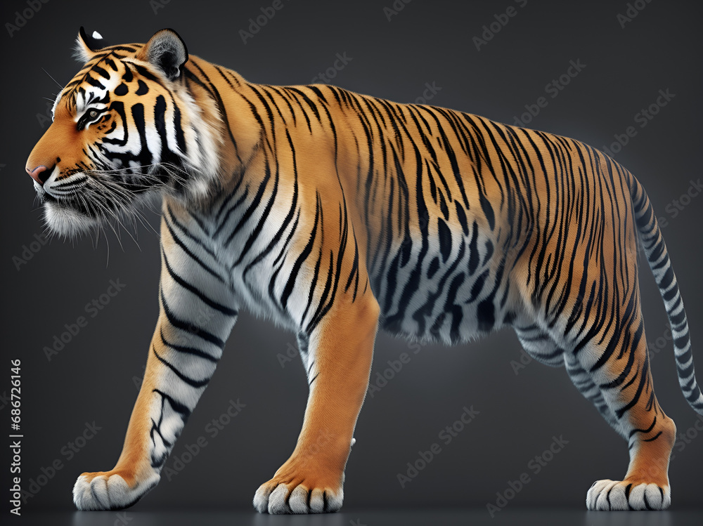 One tiger is the king of all animals. Generative AI One tiger is the king of all animals. Generative AI
