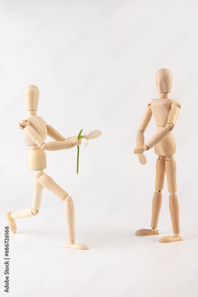 Wooden dummy - proposal (isolated on white background) Wooden dummy - proposal (isolated on white background)