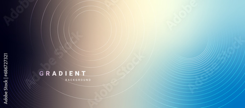 Abstract gradient background with dynamic circle lines 