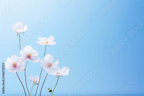 flower banner, beautiful flowers on the side, space for text